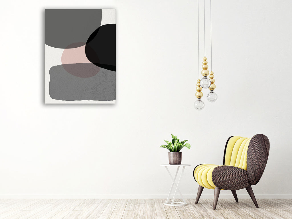 Minimalist Circles VI Wall Art Print on the wall