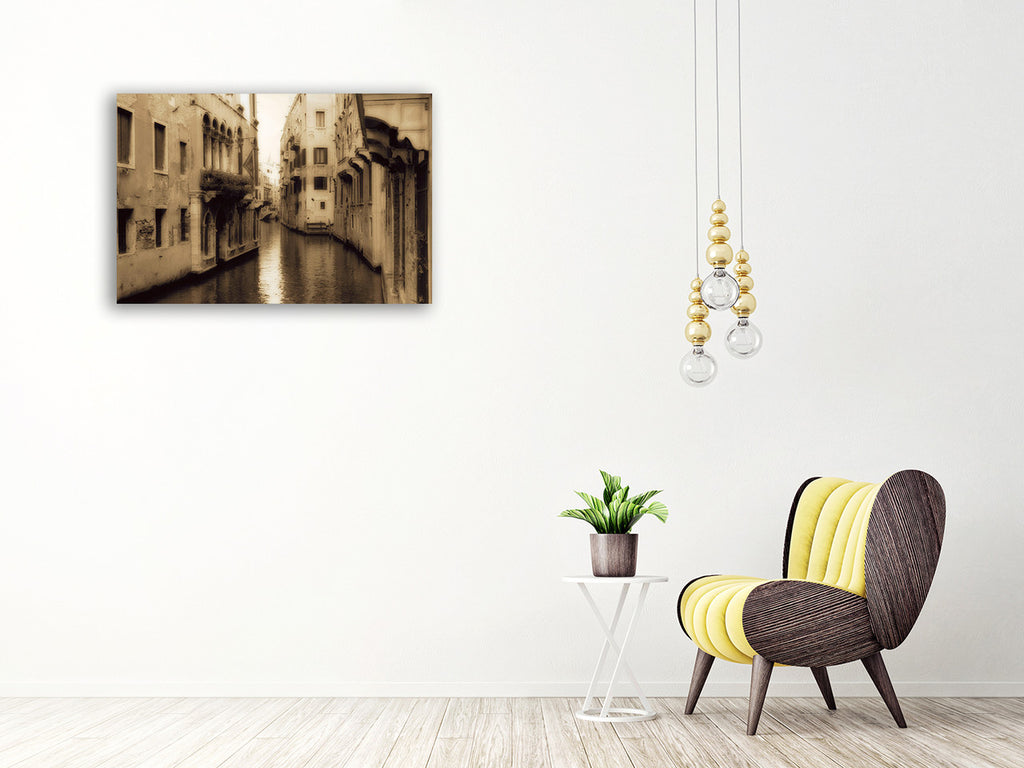 Old Venice Canal Wall Art Print on the wall
