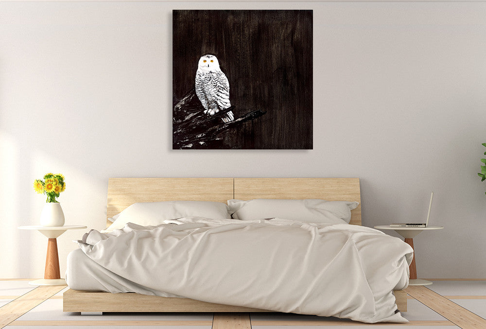 Owl Wall Art Print on the wall