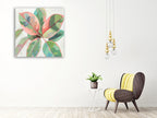Pink Ficus II Wall Art Print on the wall