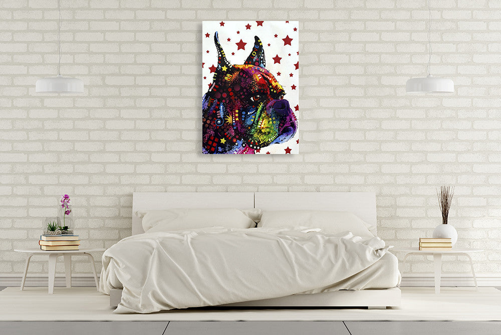 Profile Boxer Wall Art Print on the wall