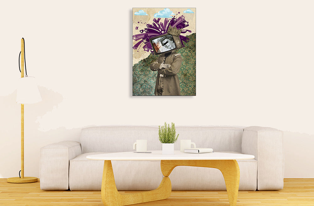 Queen and King Wall Art Print on the wall