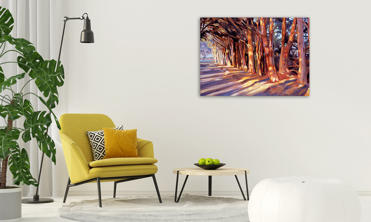 Shadows on the Road Wall Art Print on the wall