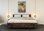 Short Eared Owl Wall Art Print on the wall