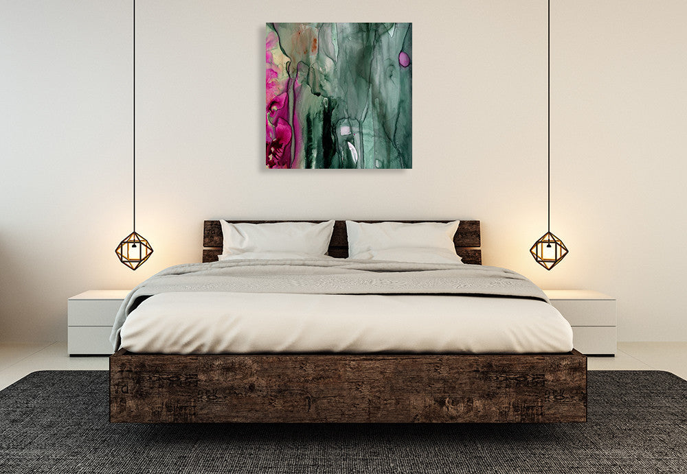 Simply Green Wall Art Print on the wall