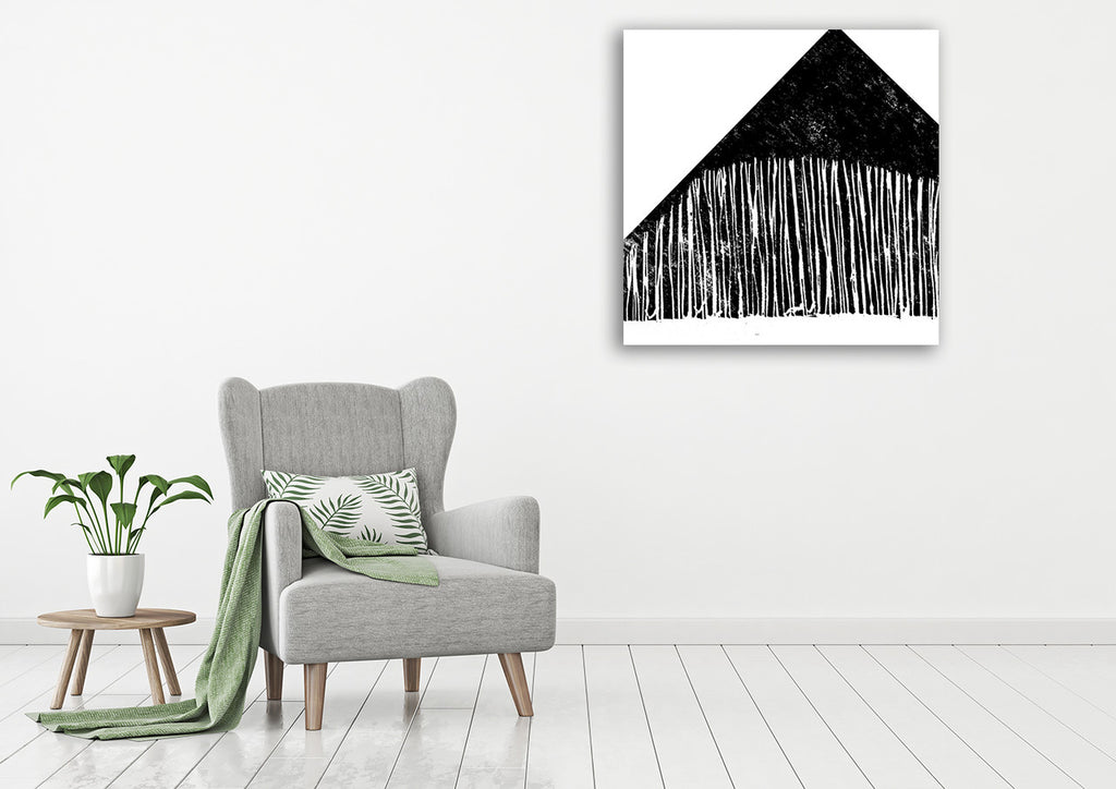 Starkly Lined A Wall Art Print on the wall