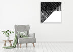 Starkly Lined C Wall Art Print on the wall