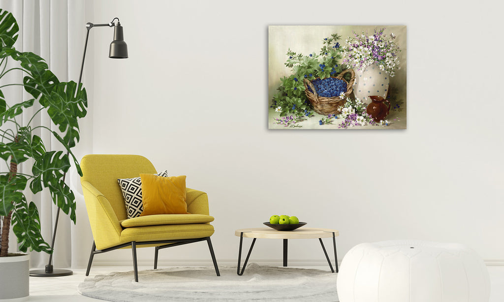 Still Life With Berries Wall Art Print on the wall