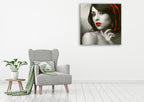 Strawberry Red Wall Art Print on the wall