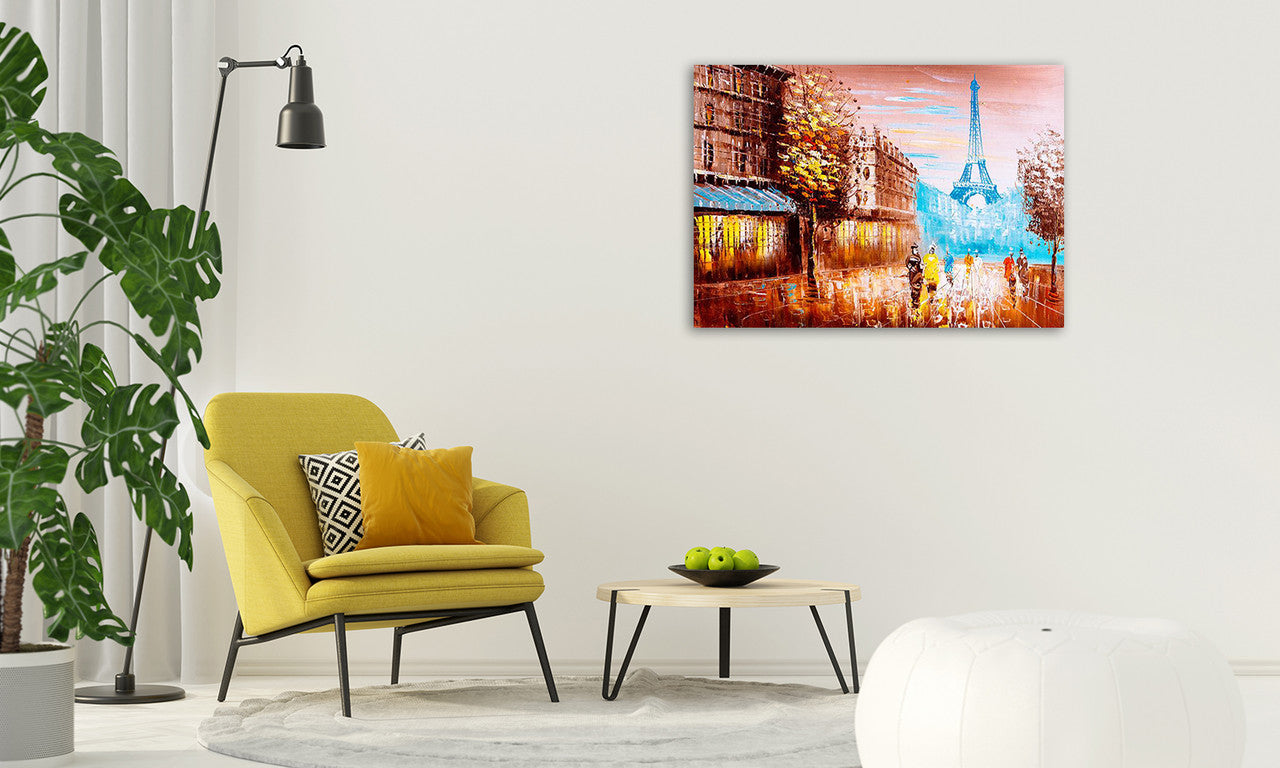Street Views of Paris Wall Art Print on the wall