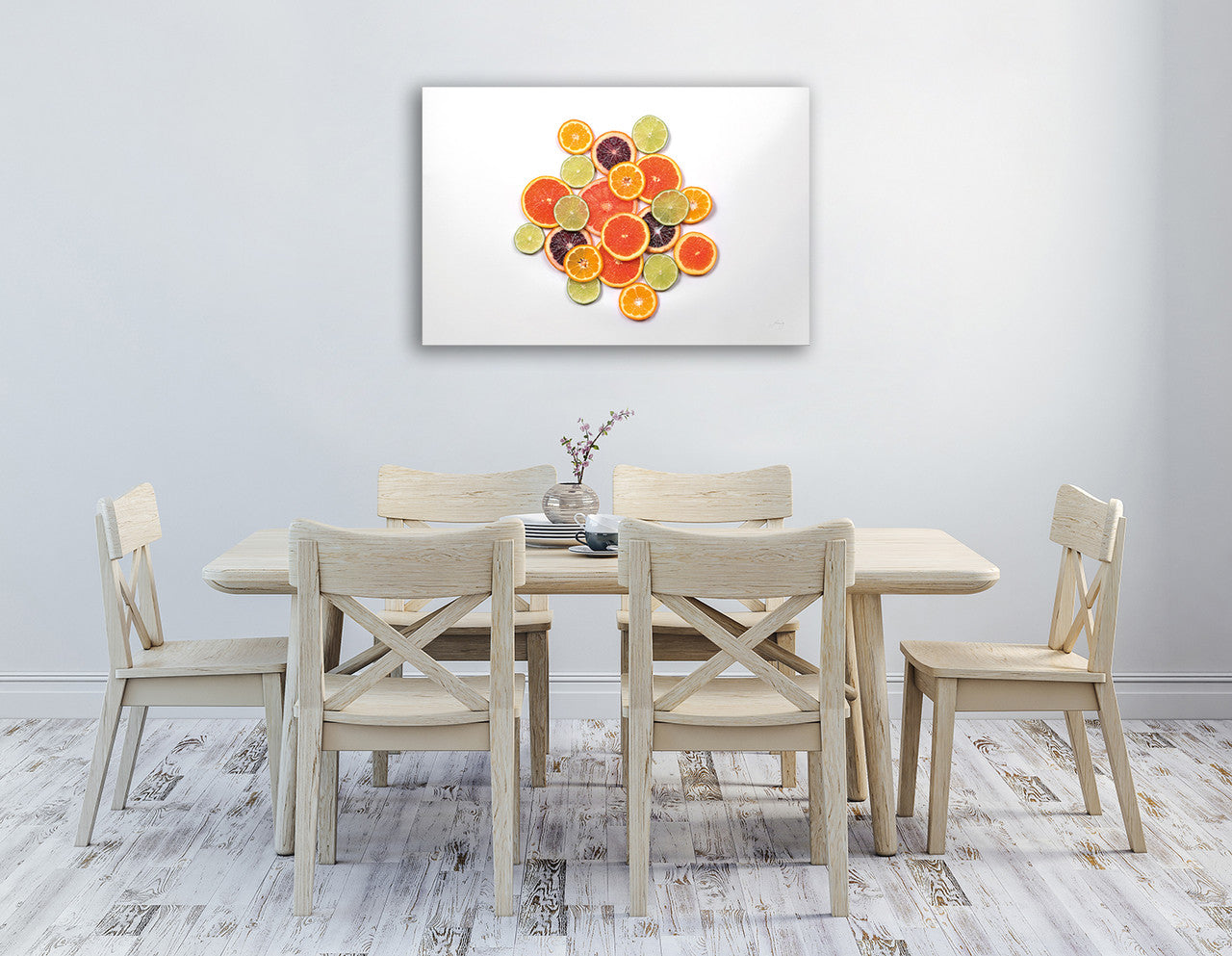Sunny Citrus II Wall Art Print on the wall