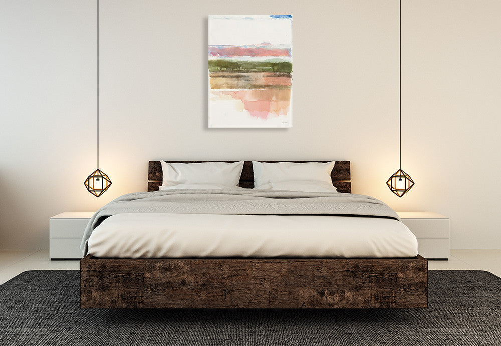 The Sunset Wall Art Print on the wall