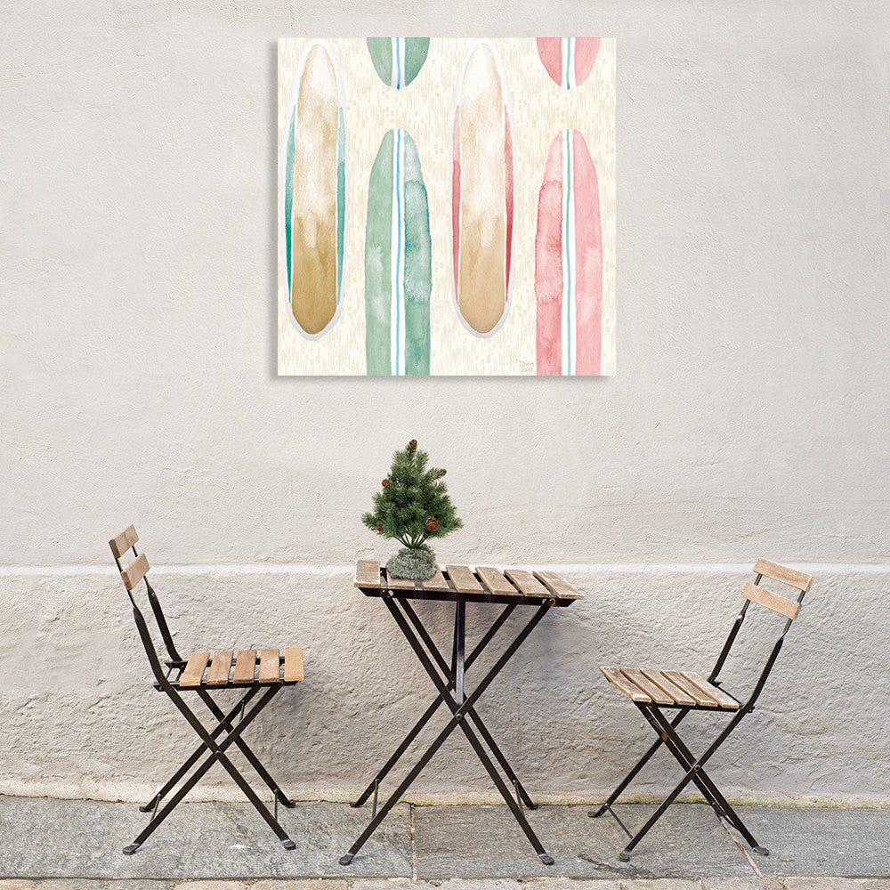 Surfs Up Pattern VIIIA Wall Art Print on the wall