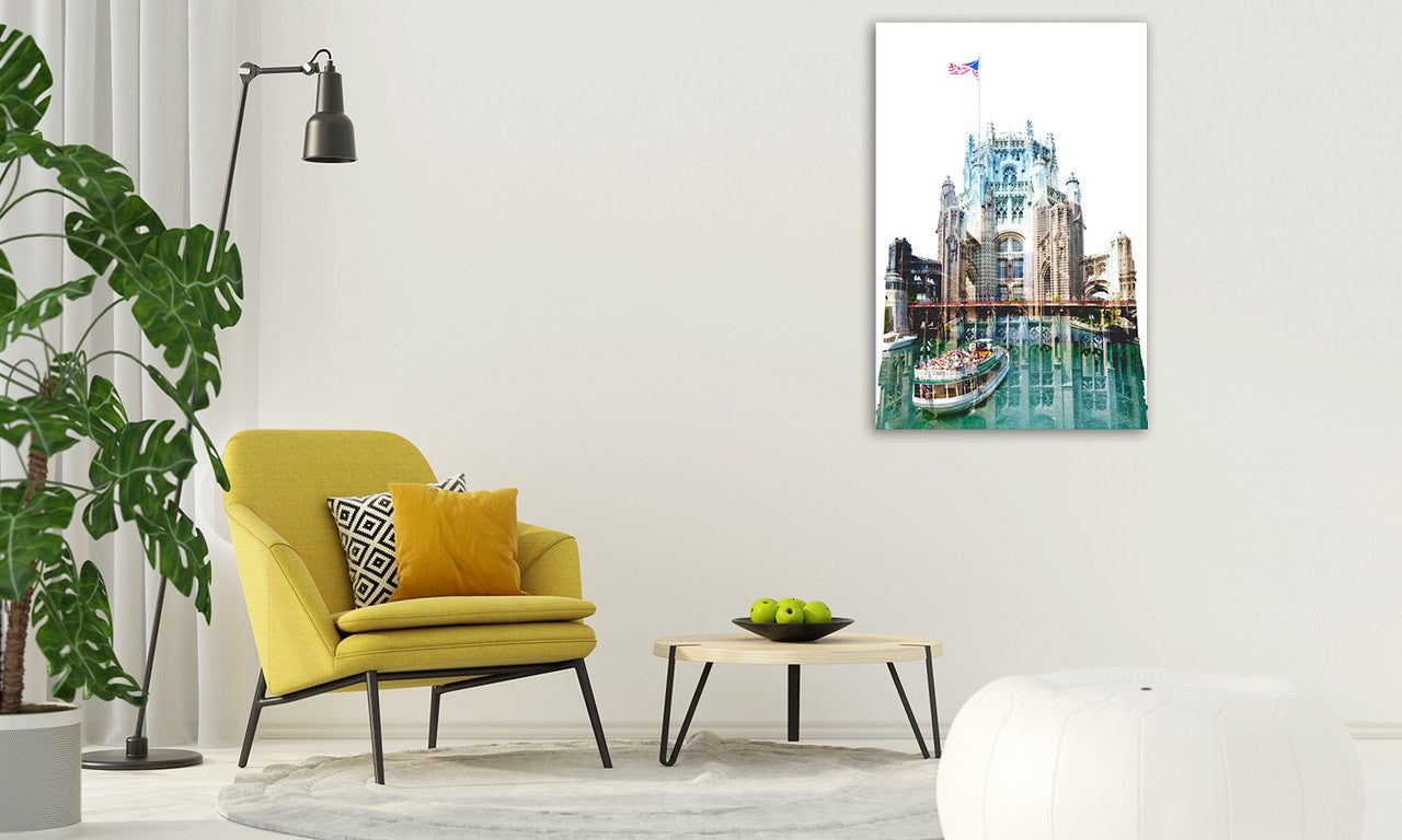 Tribune Tower Wall Art Print on the wall