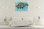 Turtle Wall Art Print on the wall