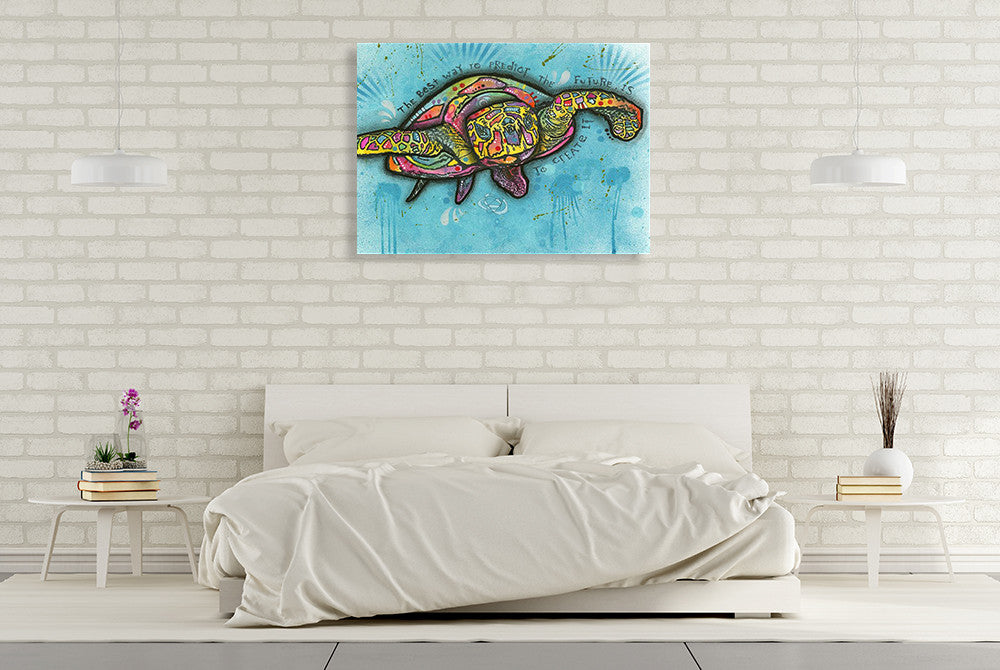 Turtle Wall Art Print on the wall