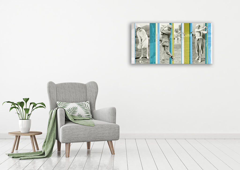 Vintage Golf Wall Art Print on the wall