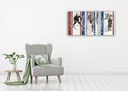 Vintage Skiing Wall Art Print on the wall
