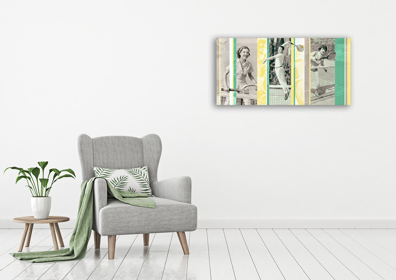 Vintage Tennis Wall Art Print on the wall