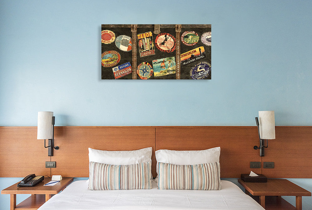 Vintage Voyage Wall Art Print on the wall