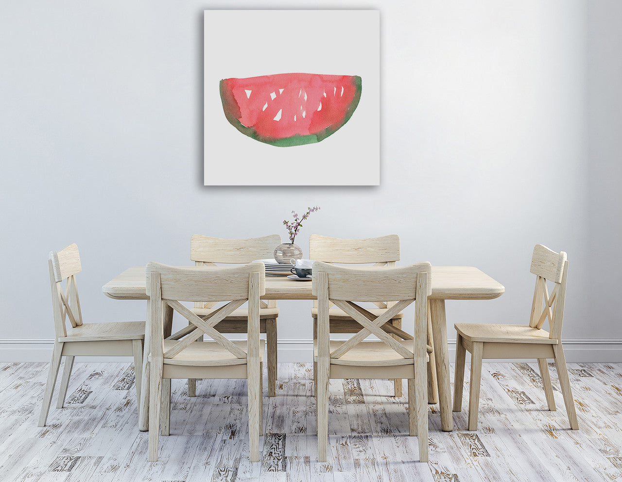The Watermelon Wall Art Print on the wall