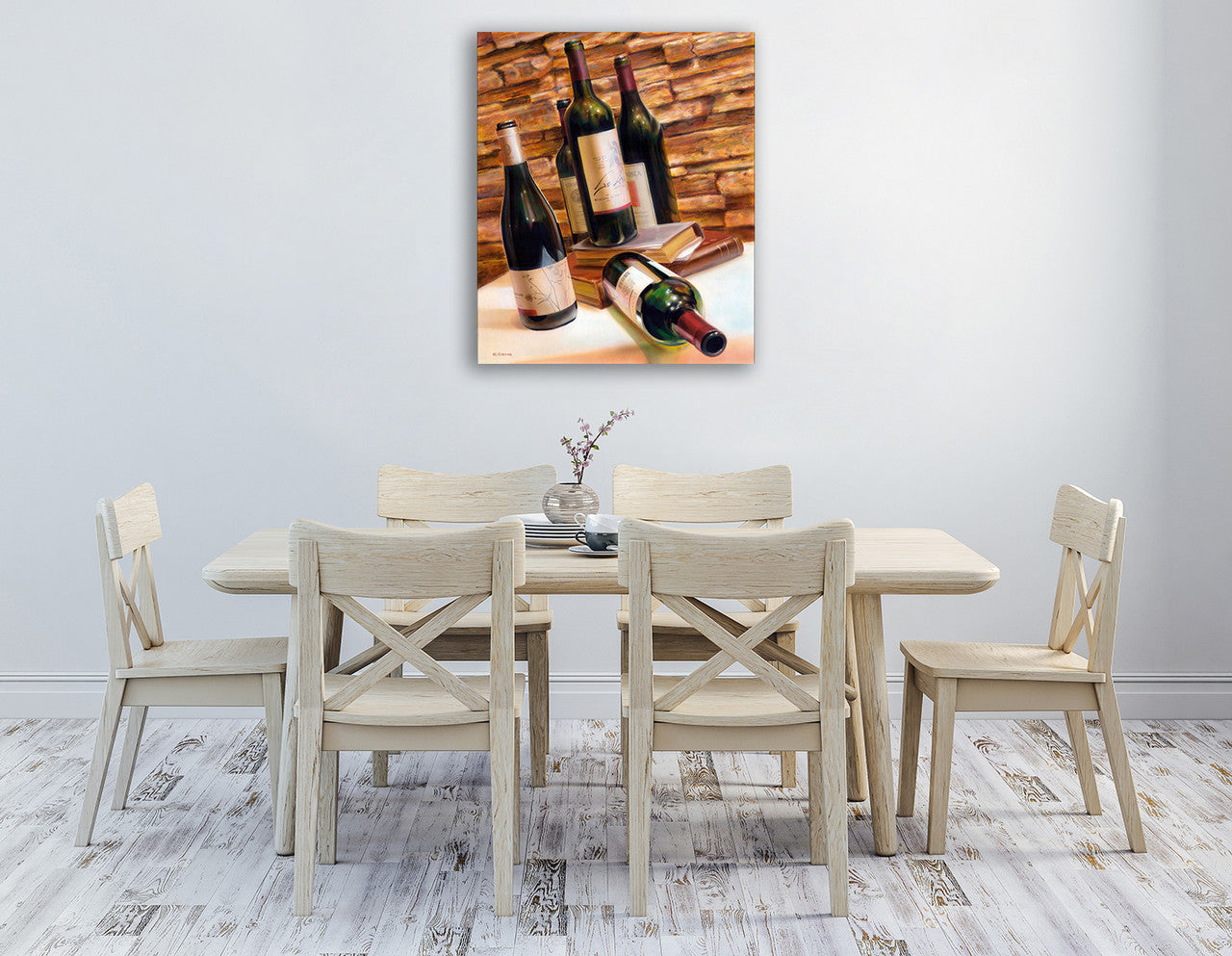 Wine Collection I Wall Art Print on the wall
