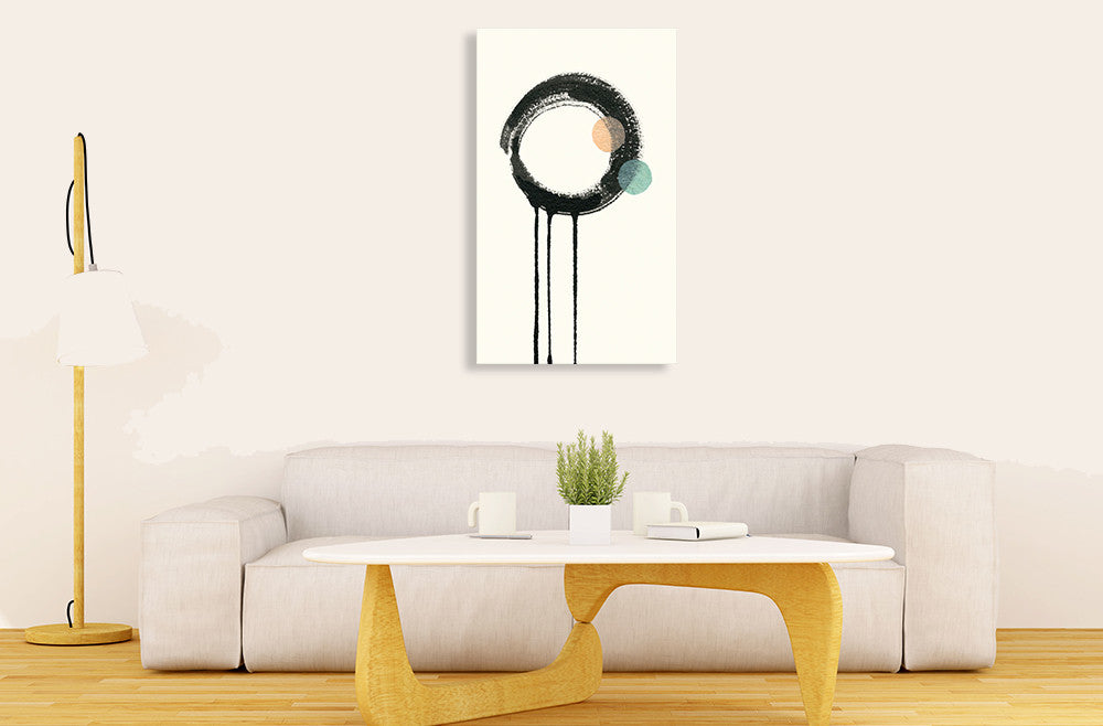 Zen Circles B Wall Art Print on the wall