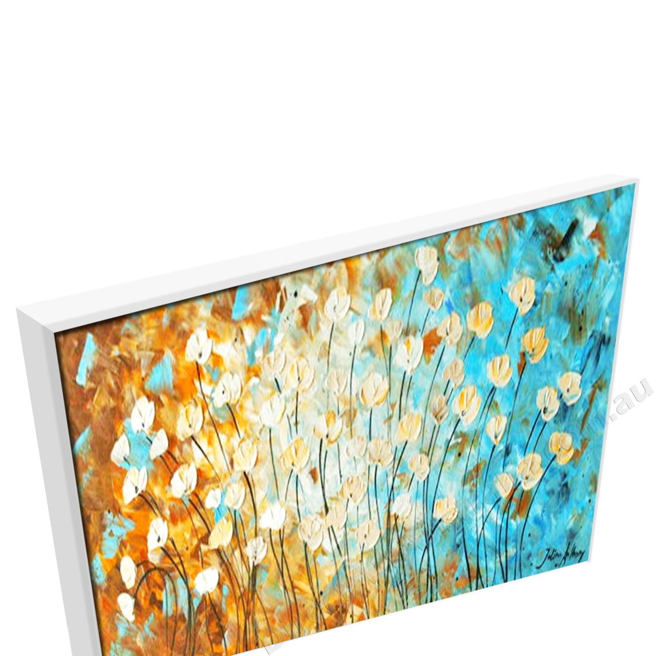 White Floating Frame