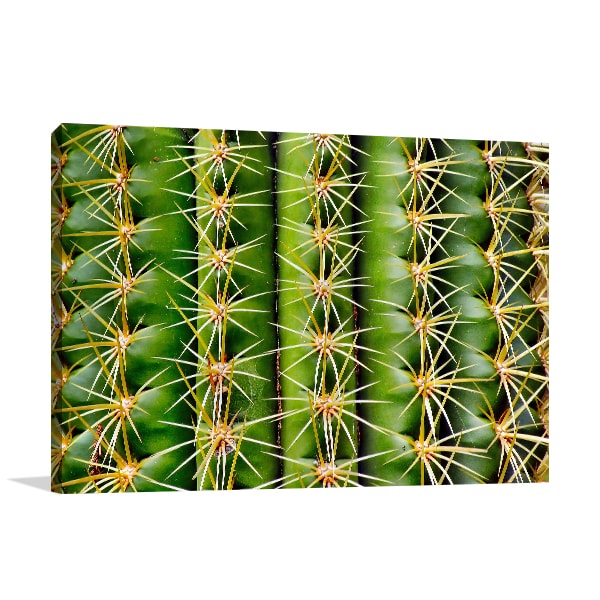 green abstract art of a cactus art print