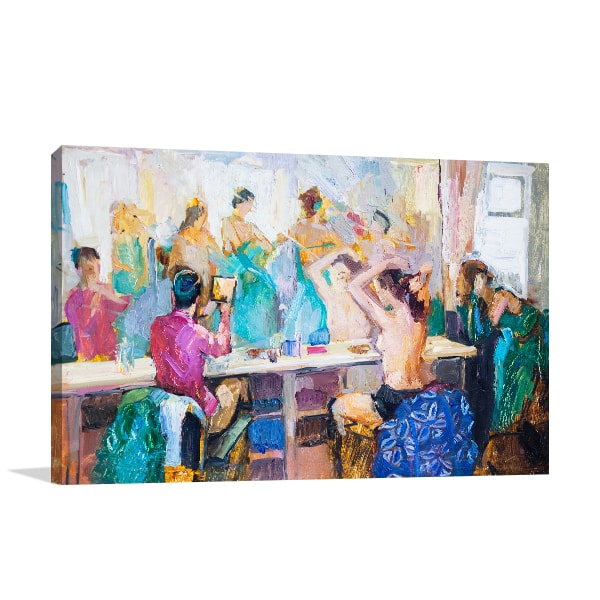 Dressing Room Canvas Art Print Ballerina Artwork In Oz
