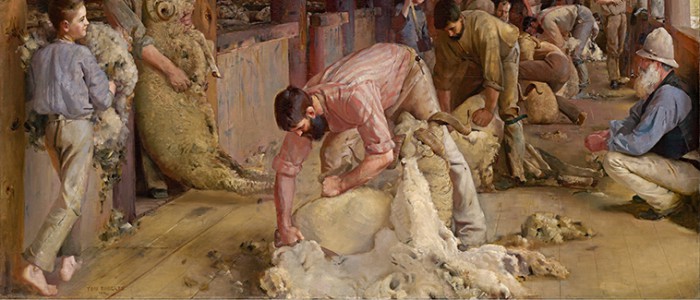 Shearing the Rams -  Tom Roberts Oil Paintings Prints Online