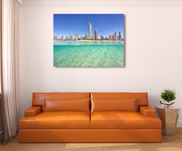 Surfers Paradise From Water Gold Coast Art Print For Sale